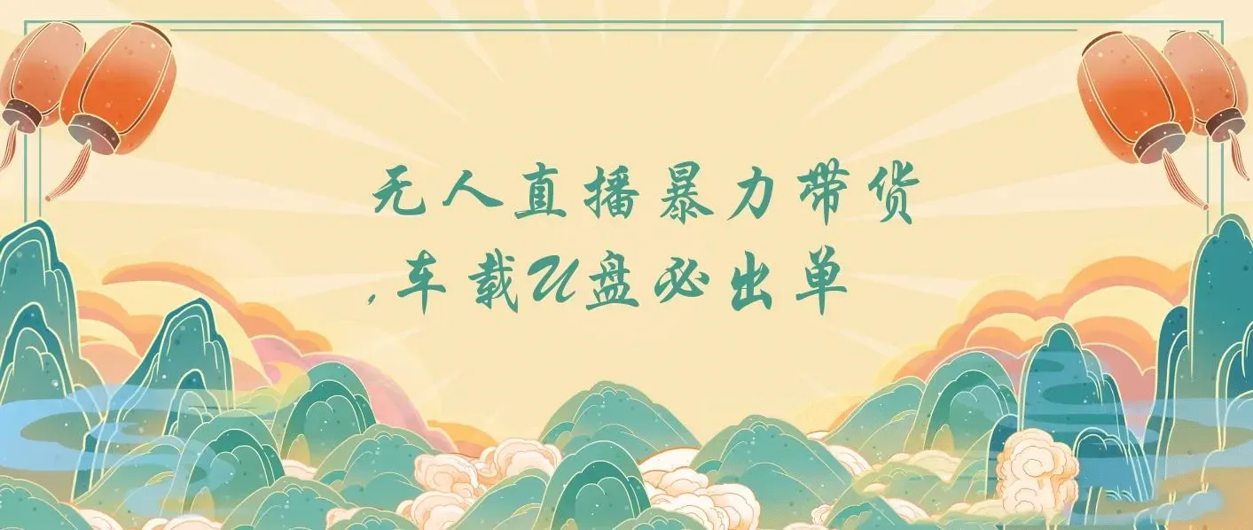 树敌无人直播暴力带货-车载U盘必出单