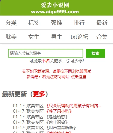免费txt电子书下载网站：爱去小说网 图片