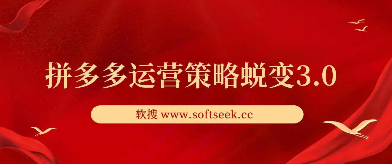 2024拼多多运营策略蜕变3.0-提升拼多多认知、制定运营策略、实现盈利收割等