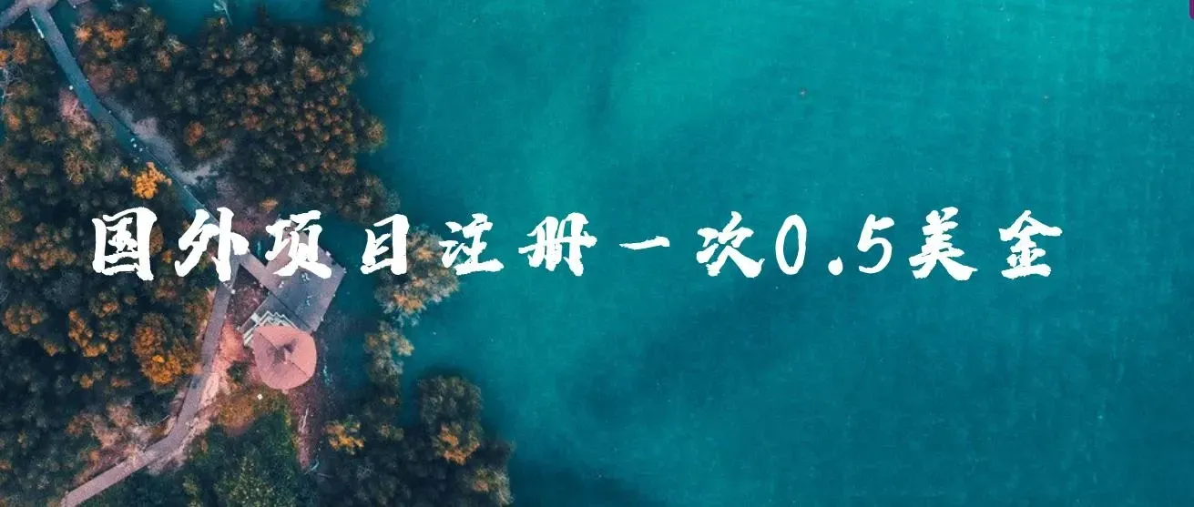 国外注册项目一次0.5美金 只需三分钟无脑操作 可批量放大 小白工作室福利