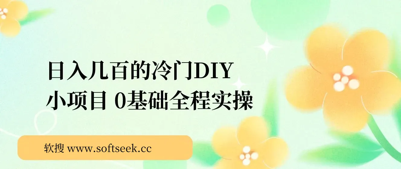 新手也能日入几百的冷门DIY项目，0基础全程实操【揭秘】 图片