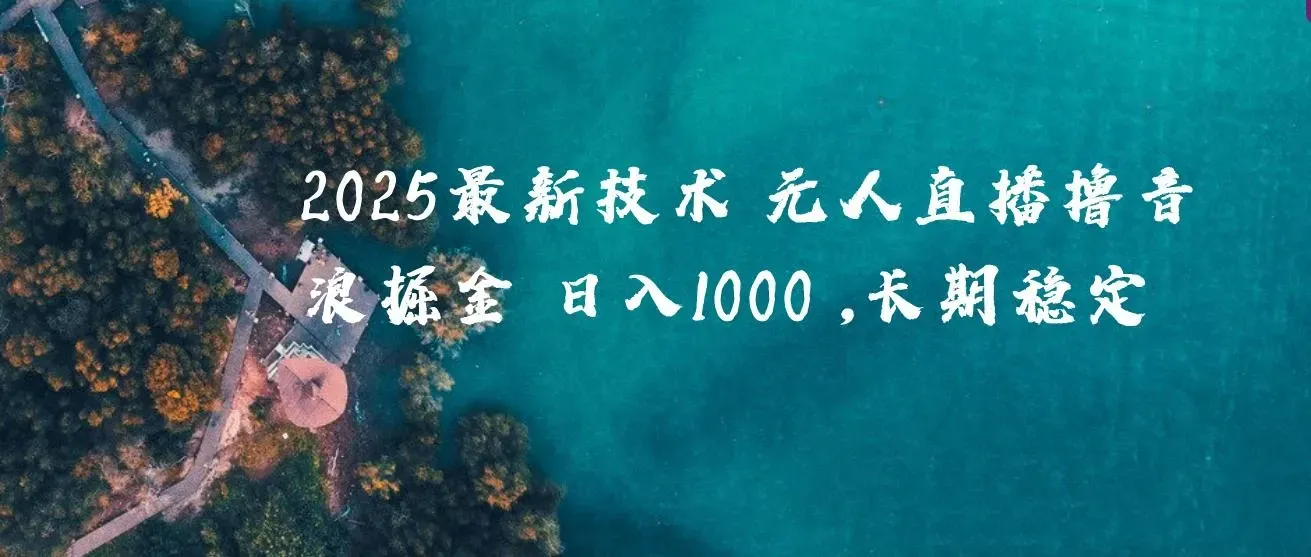 2025最新技术抖音无人掘金，风口项目，纯无人，当天拿结果日入1k+【揭秘】
