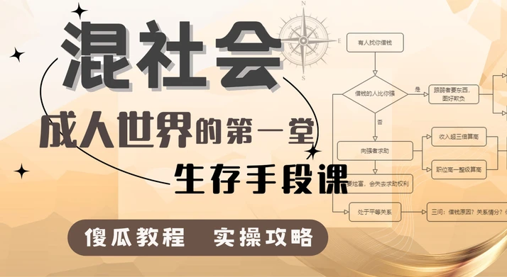 【付费课程】混社会:步入成人世界的第一堂生存手段课 图片 【付费课程】混社会:步入成人世界的第一堂生存手段课 图片